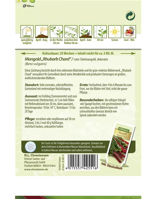 Mangoldsamen 'Rhubarb Chard'
