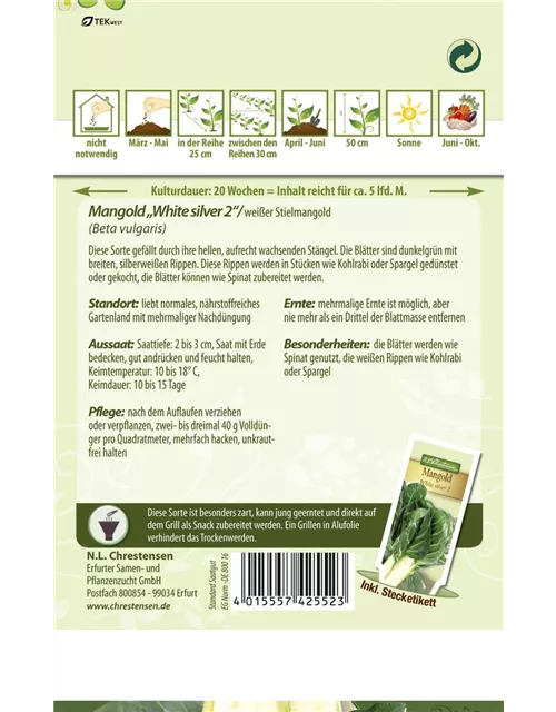 Mangoldsamen 'White Silver 2'
