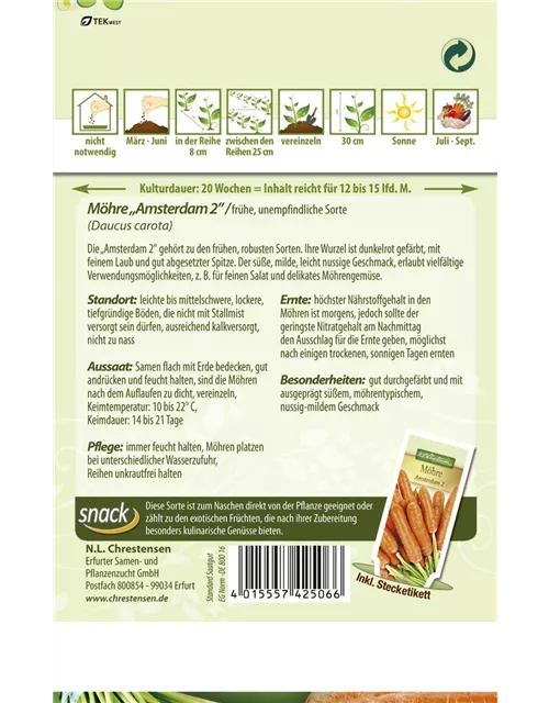 Möhresamen 'Amsterdam 2'