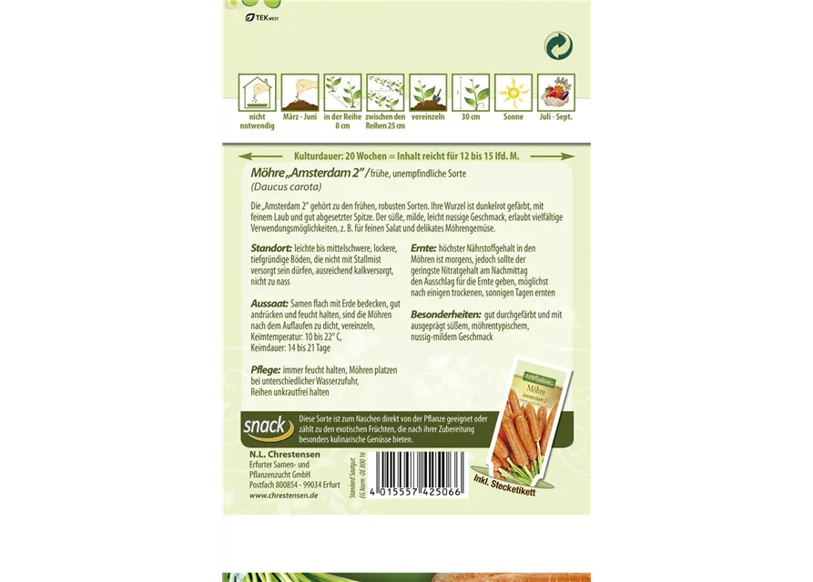 Möhresamen 'Amsterdam 2'