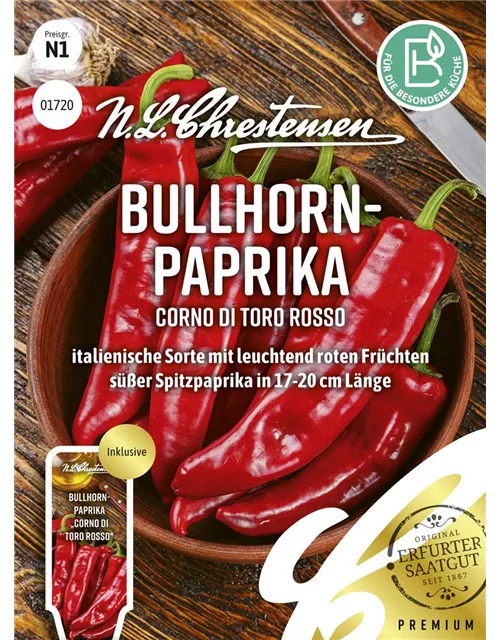 Paprikasamen 'Corno Di Toro Rosso'