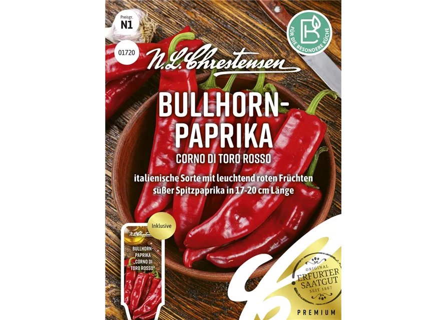 Paprikasamen 'Corno Di Toro Rosso'