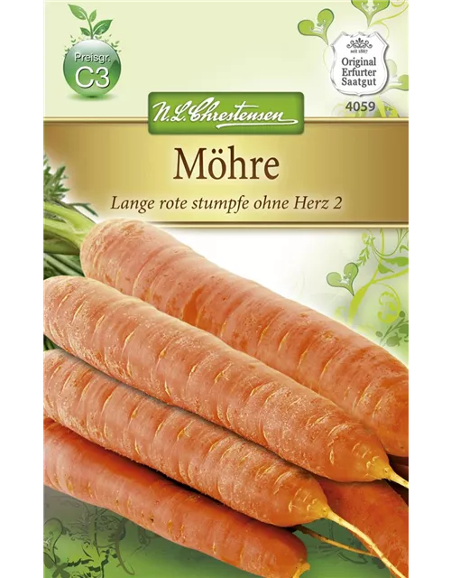 Möhresamen 'Lange, Rote, Stumpfe ohne Herz 2'