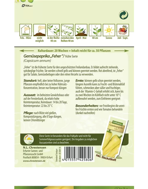 Paprikasamen 'Feher'