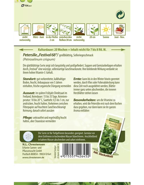 Petersiliensamen 'Festival 68'