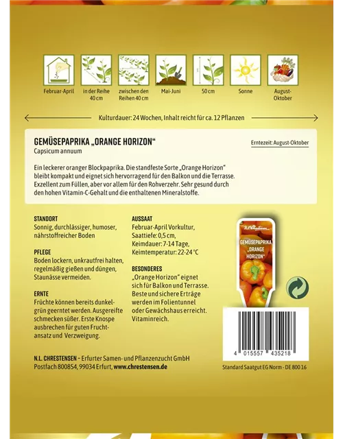 Paprikasamen 'Orange Horizon'