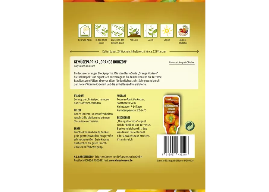 Paprikasamen 'Orange Horizon'