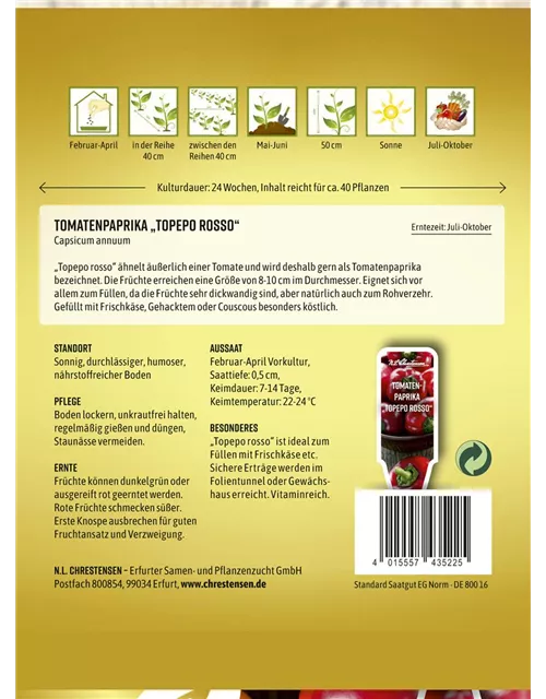 Paprikasamen 'Topepo'