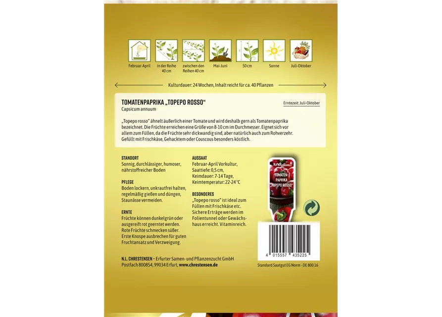Paprikasamen 'Topepo'