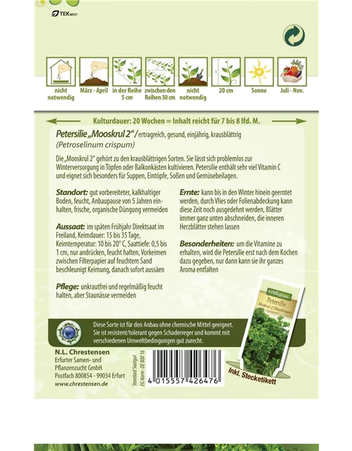Petersiliensamen 'Mooskrause 2'