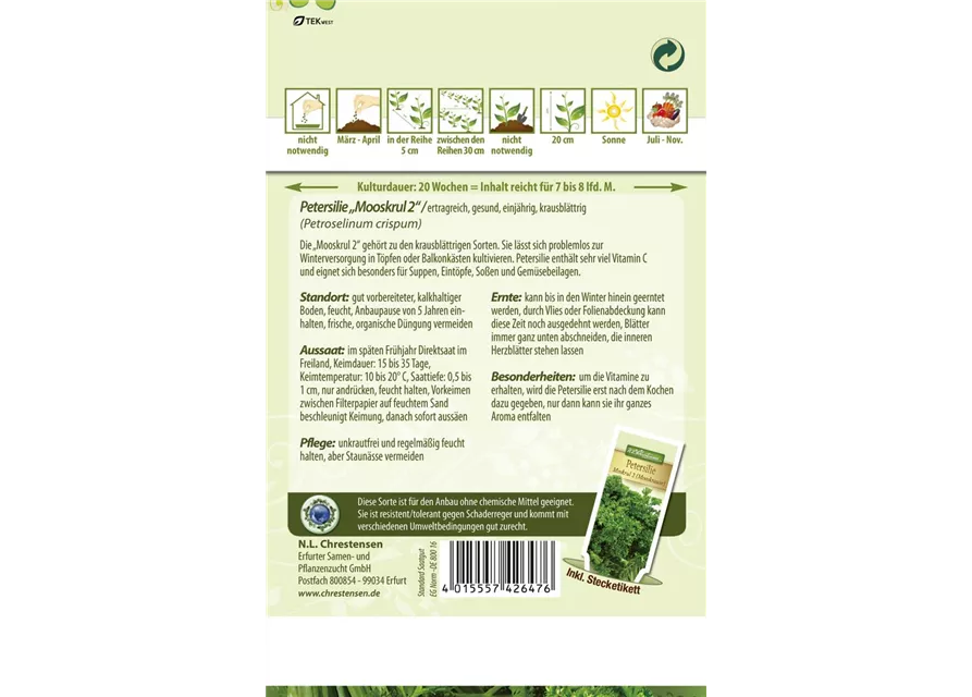 Petersiliensamen 'Mooskrause 2'