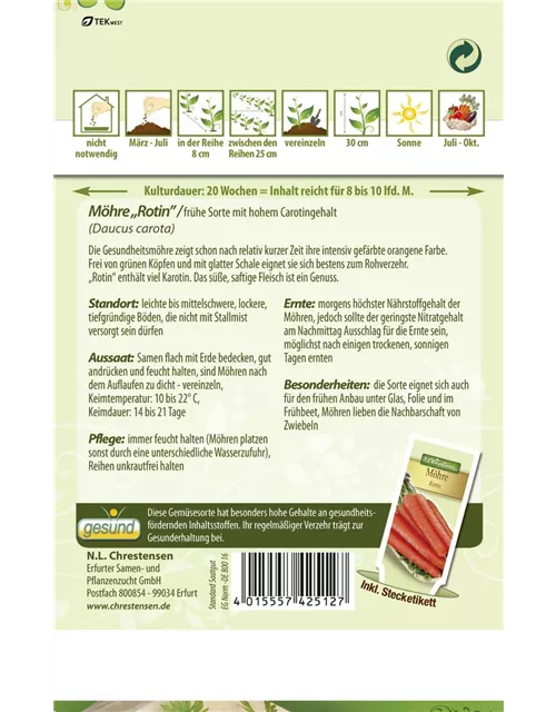 Möhresamen 'Rotin'