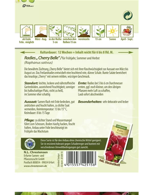 Radieschensamen 'Cherry Belle'