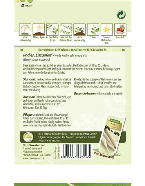 Radieschensamen 'Eiszapfen'