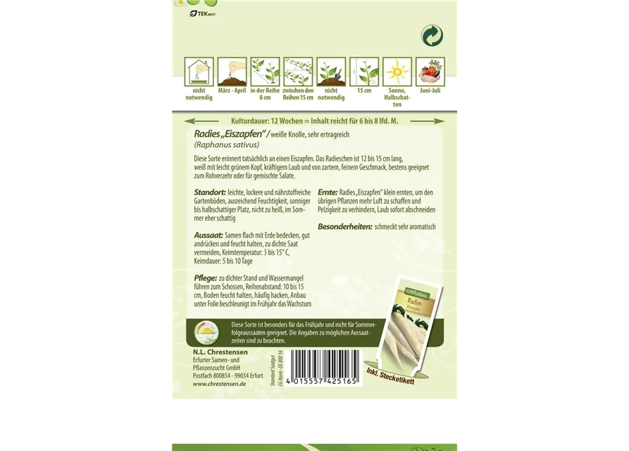 Radieschensamen 'Eiszapfen'