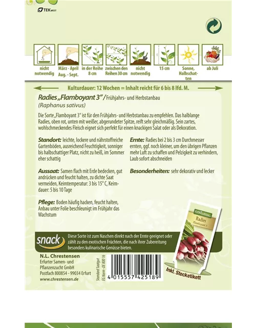 Radieschensamen 'Flamboyant 3'