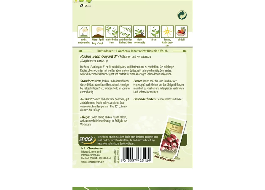 Radieschensamen 'Flamboyant 3'