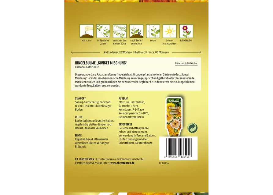 Ringelblumensamen 'Sunset Mischung'