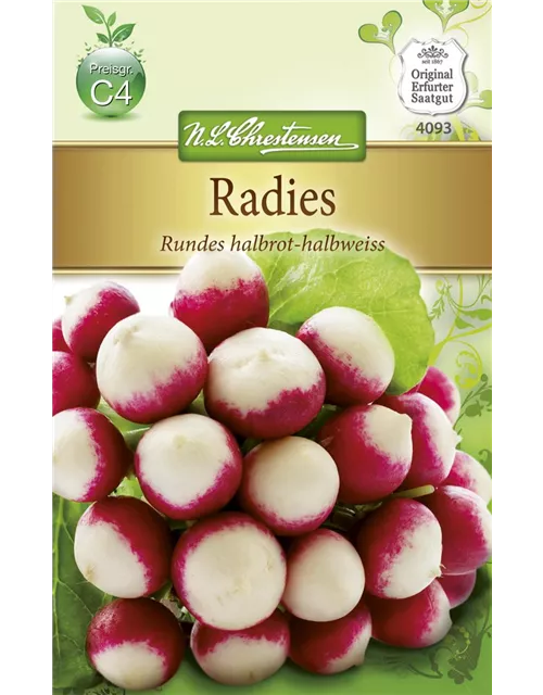 Radieschensamen 'Rundes Halbrot-Halbweiß'