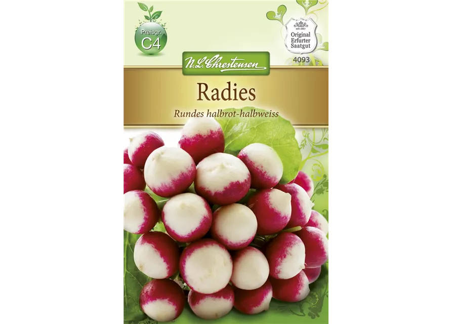 Radieschensamen 'Rundes Halbrot-Halbweiß'