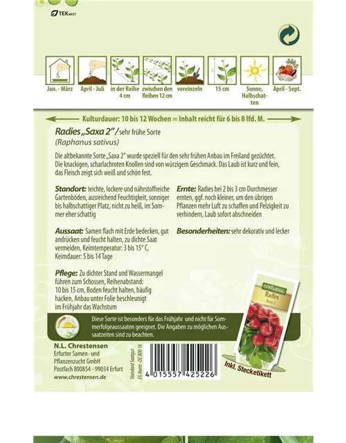 Radieschensamen 'Saxa 2'