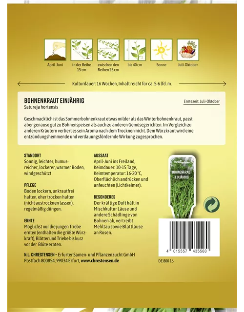 Sommer-Bohnenkraut-Samen