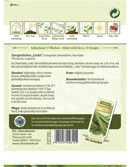 Stangenbohnensamen 'Limka'