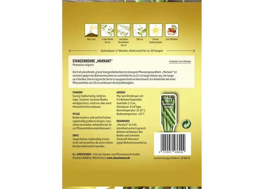 Stangenbohnensamen 'Markant'