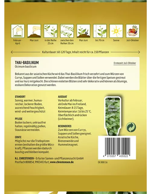 Thai-Basilikum-Samen