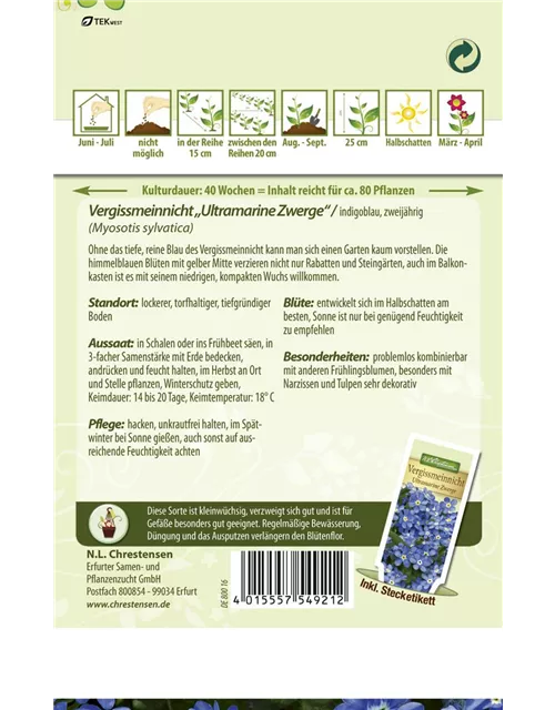 Vergissmeinnichtsamen 'Ultramarine Zwerg'