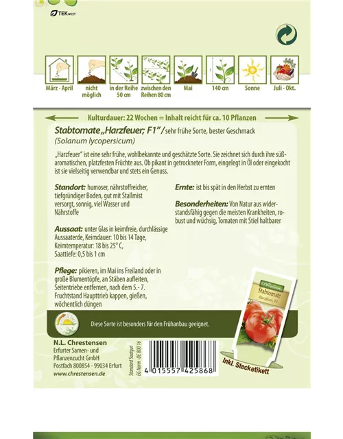 Tomatensamen 'Harzfeuer F1'