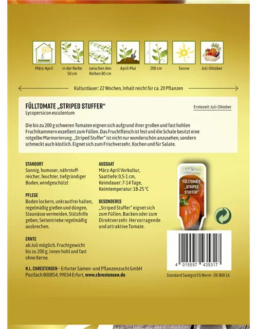 Tomatensamen 'Striped Stuffer'