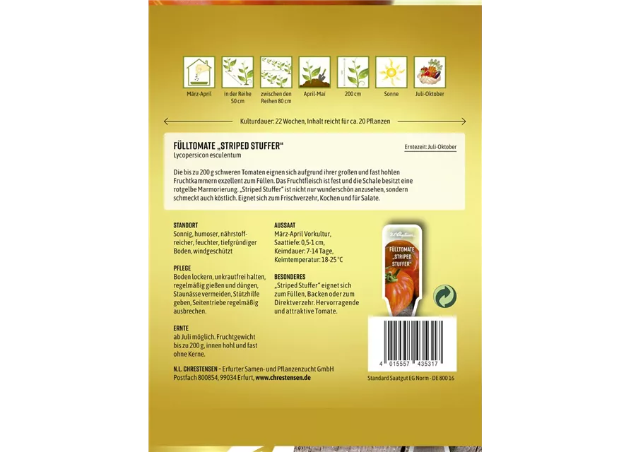 Tomatensamen 'Striped Stuffer'