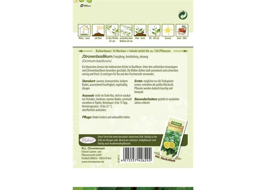 Zitronenbasilikumsamen