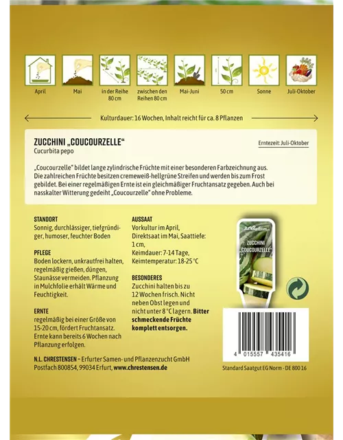 Zucchinisamen 'Coucourzelle'