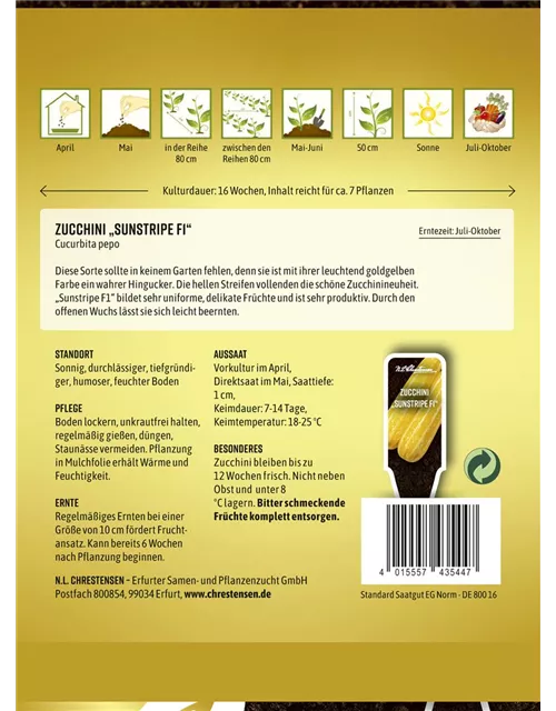 Zucchinisamen 'Sunstripe'