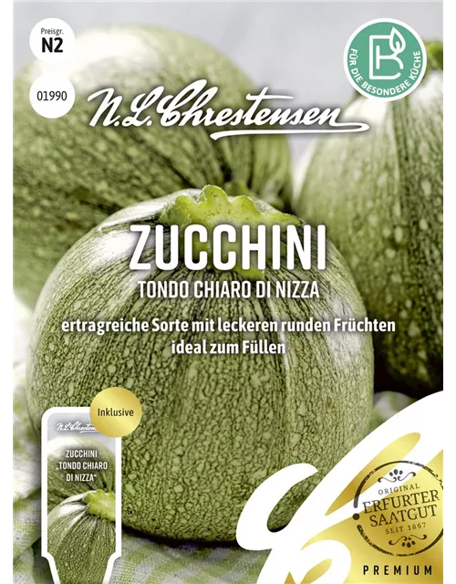 Zucchinisamen 'Tondo chiaro di Nizza'