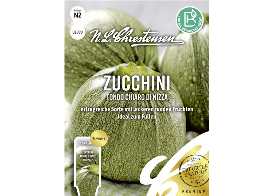 Zucchinisamen 'Tondo chiaro di Nizza'