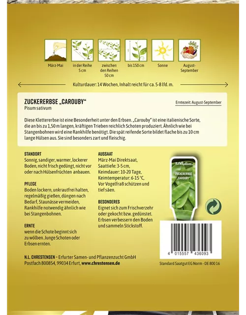 Zuckererbsensamen 'Carouby'