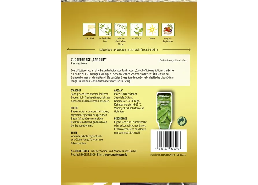 Zuckererbsensamen 'Carouby'