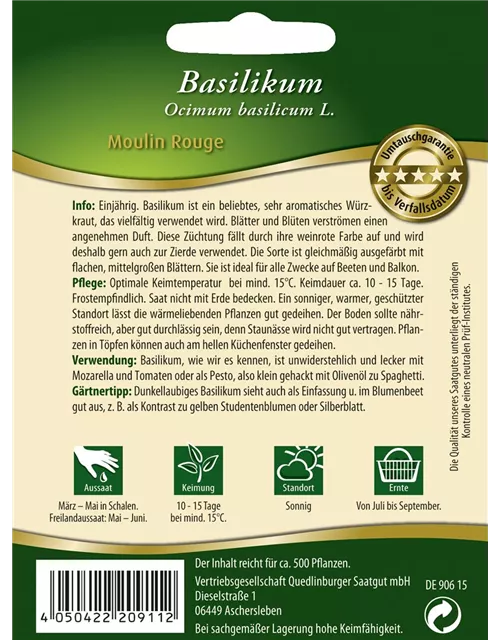 Basilikumsamen 'Moulin Rouge'