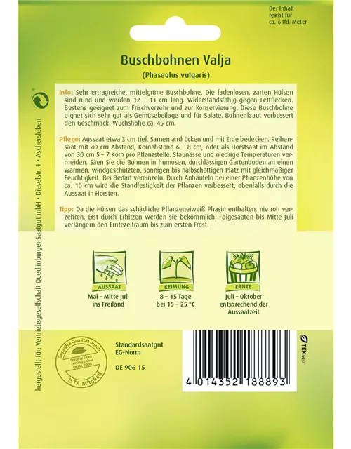 Buschbohnensamen 'Valja'