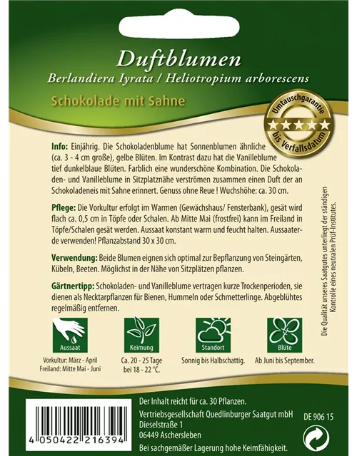 Duftblumensamen 'Schokolade mit Sahn'