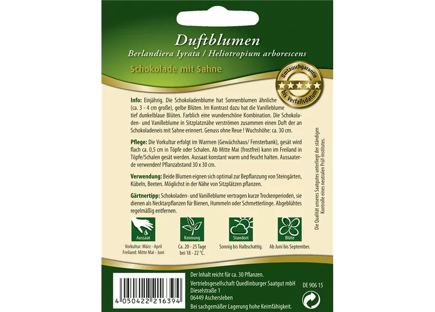 Duftblumensamen 'Schokolade mit Sahn'