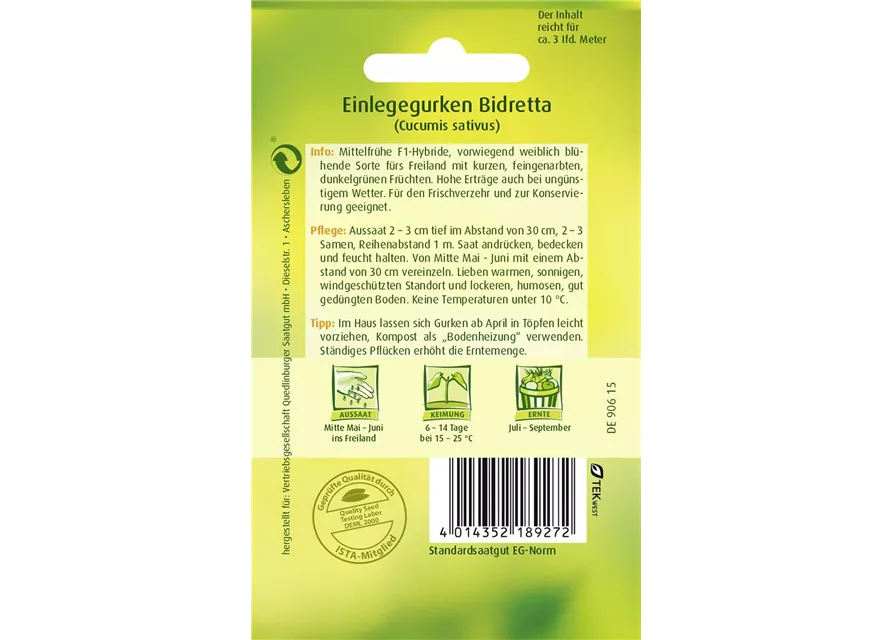 Gurkensamen 'Bidretta F1'