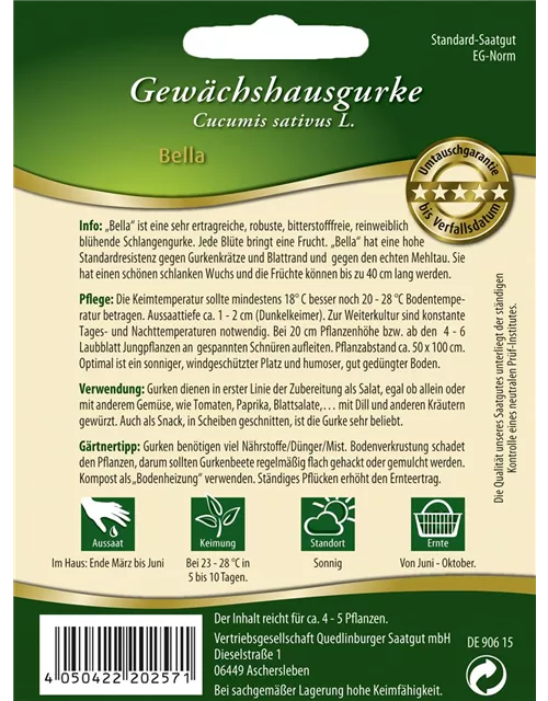 Gurkensamen 'Bella'
