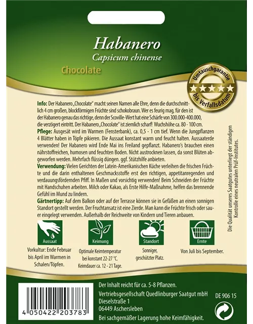 Habanerosamen 'Chocolate'
