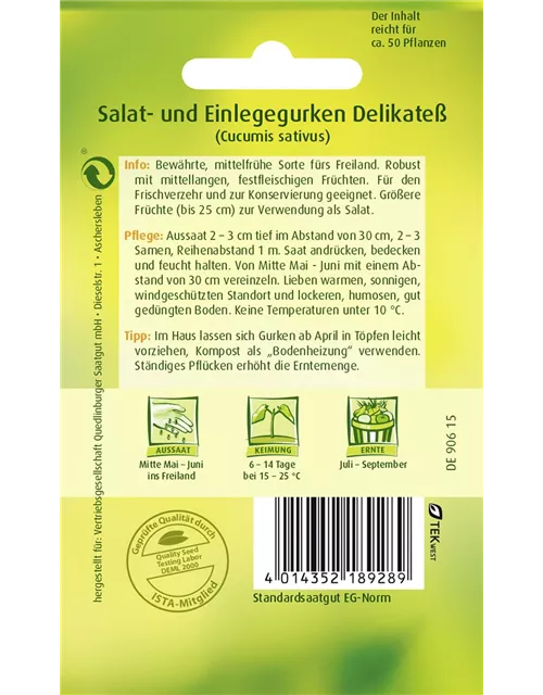 Gurkensamen 'Delikateß'