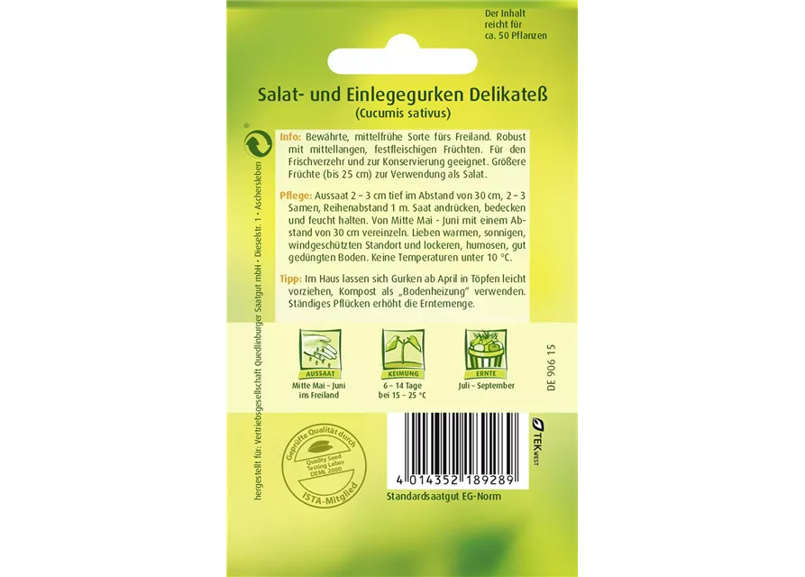 Gurkensamen 'Delikateß'