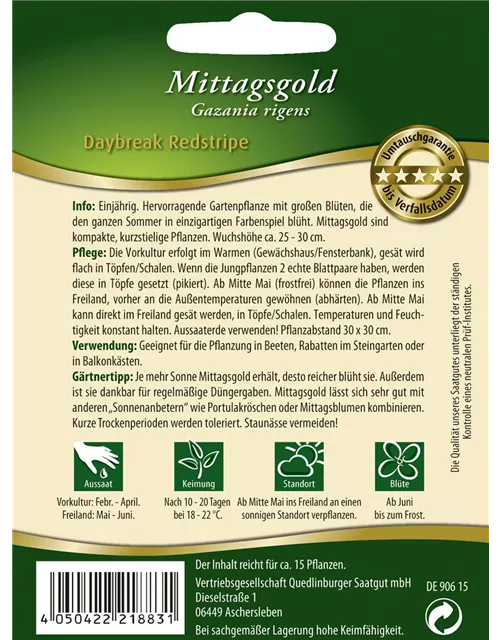 Mittagsgoldsamen 'Daybreak Red Stripe F1'